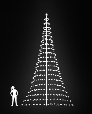 vlaggenmast kerstverlichting 8 meter